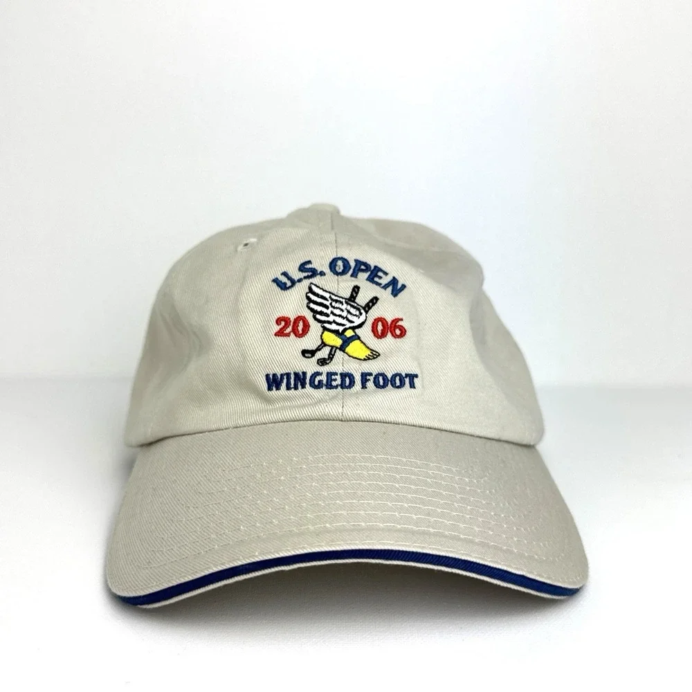 US Open Winged Foot 2006 Golf Baseball Cap Hat‎ Beige Adjustable USGA